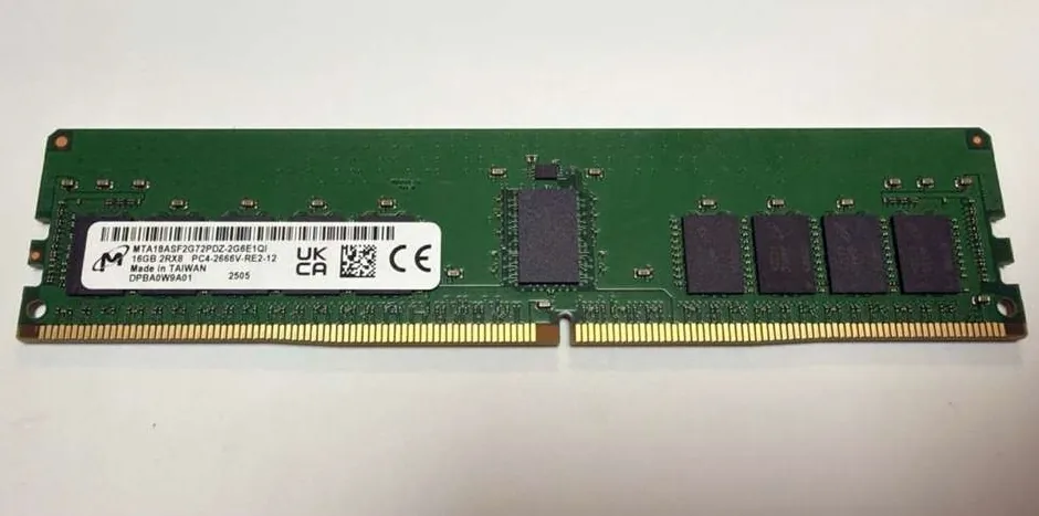 Micron Server RAM MTA18ASF2G72PDZ-2G6E1 16GB 2RX8 PC4-2666